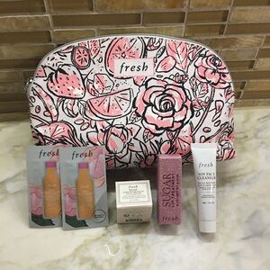 NIB Fresh Lip Balm Full size, Cream, Cleaner, Toner & Pouch